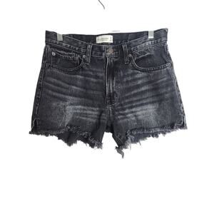 Abercrombie and Fitch Mid Rise Boyfriend short black wash sz 4/27 beach rodeo